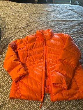 The North Face Orange Quilted Women's Puffer Jacket
